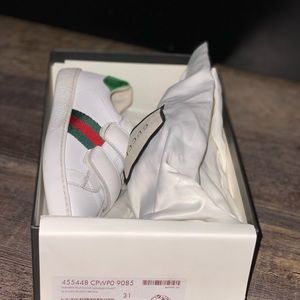 White Kids Gucci Sneakers